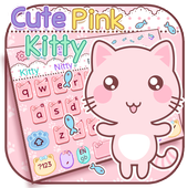 Cute Pink Kitty Keyboard icon