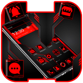 Dark Red Black Technology Theme🌹 icon
