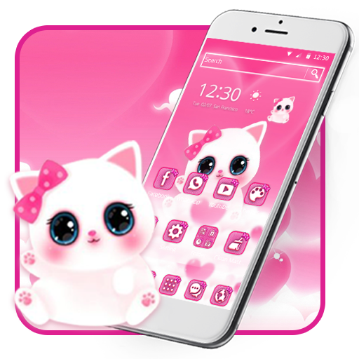Cute Pink Kitty Theme icon