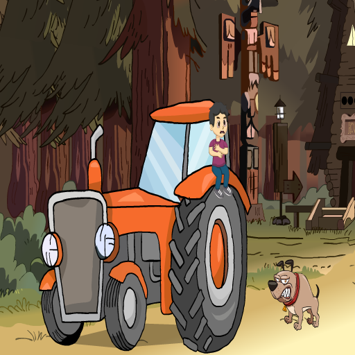 Small Boy Escape From Dog icon