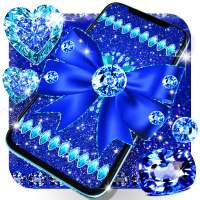 Blue glitter diamond wallpaper