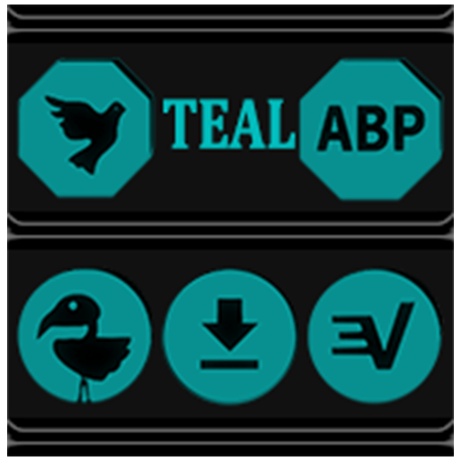 Teal and Black Icon Pack icon