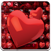 Red Love Petals Keyboard icon