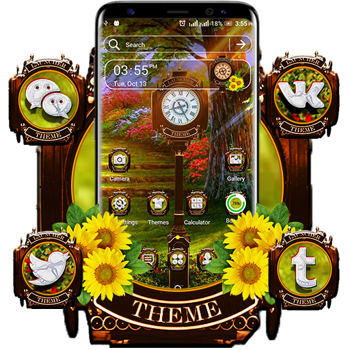 Garden Clock Theme Launcher icon