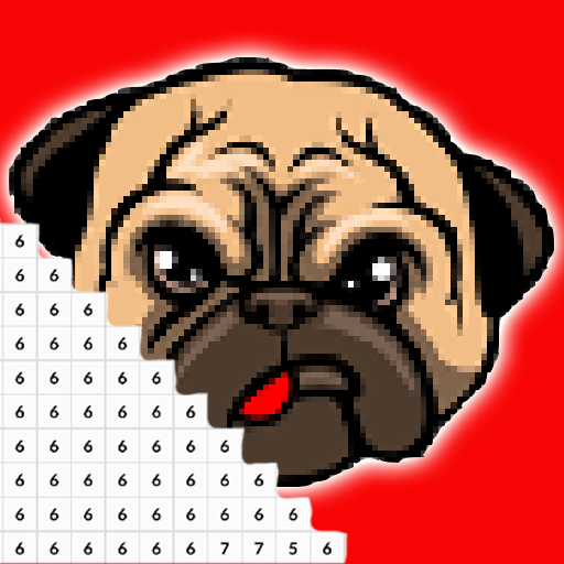 Dog Pixel Art: Coloring By number icon