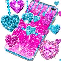 Glitter hearts live wallpaper on 9Apps