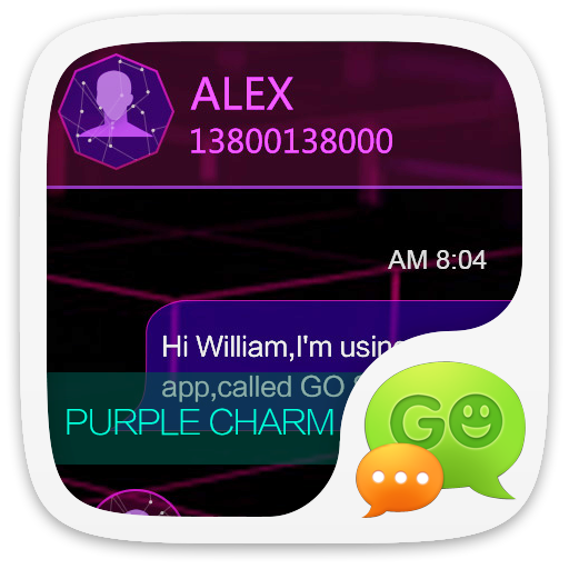 GO SMS PRO PURPLE CHARM THEME icon