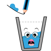 Draw Line : Make Happy glass Water icon