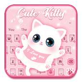 Adorable Pink Cute Cat Keyboard Theme😸