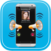 Automatic caller name talker icon