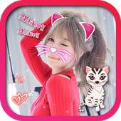 Cat face Camera Filter Sticker on 9Apps