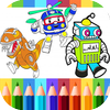 Robot coloring pages : dragon toys icon