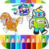 Robot coloring pages : dragon toys on 9Apps