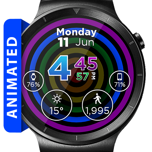 Hypnotic Rainbow Watch Face icon