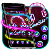 Thème de casque Neon Music Light icon