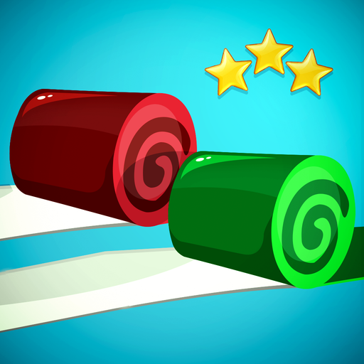 color paper roll 3d puzzle game icon