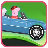 Racing Peppa Car Games Hill Climb Pig icon