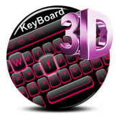 3D Black Keyboard Themes - Black Curved Keyboard icon