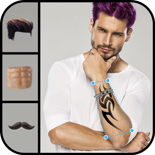 Man Photo Editor : Men Body Styles SixPack tattoo icon