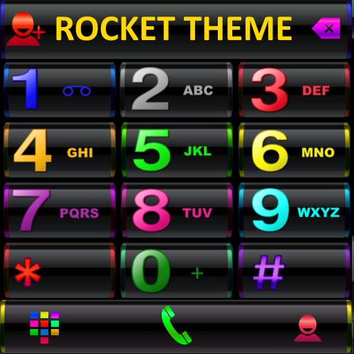 Theme RocketDial Black Crazy Colors icon