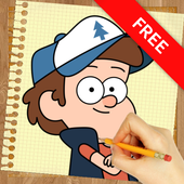 how to draw Gravity Falls icon