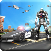 US Police Robot Car Transformation: Car Transform icon