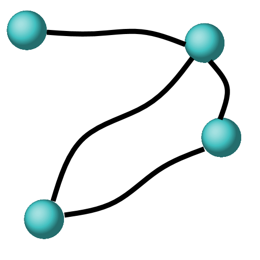 Connect balloons without intersections icon