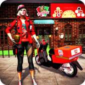 Pizza Delivery Girl 2020: Moto Pizza Simulator