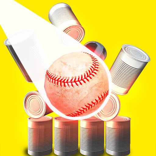 Knockdown Cans Hit - Baseball shoot icon