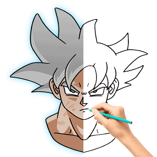 Draw cartoon characters icon