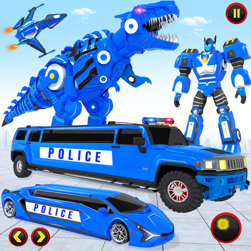 Limo Car Dino Robot Car Game icon