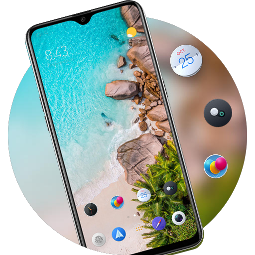 Nature theme | bright beach rock stone wallpaper icon