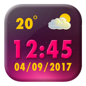 Transparent Digital Clock HD icon
