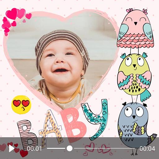 Baby video maker with song and photo icon