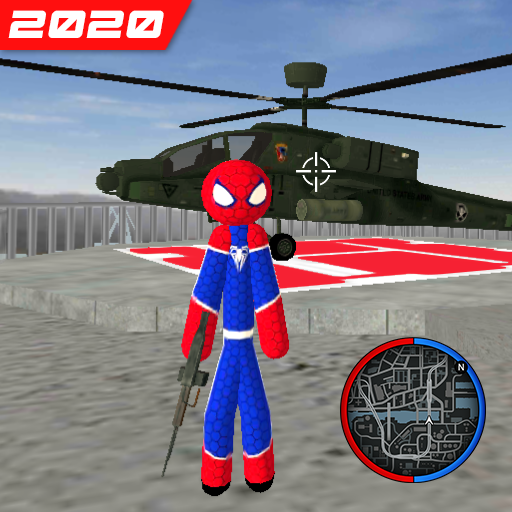 Stickman Spider Rope Hero vegas Gangstar Crime icon
