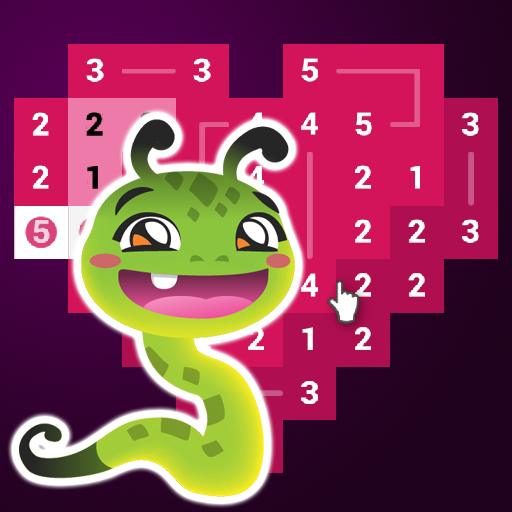 Worms - Linkapix Picture Path Number Puzzle आइकन