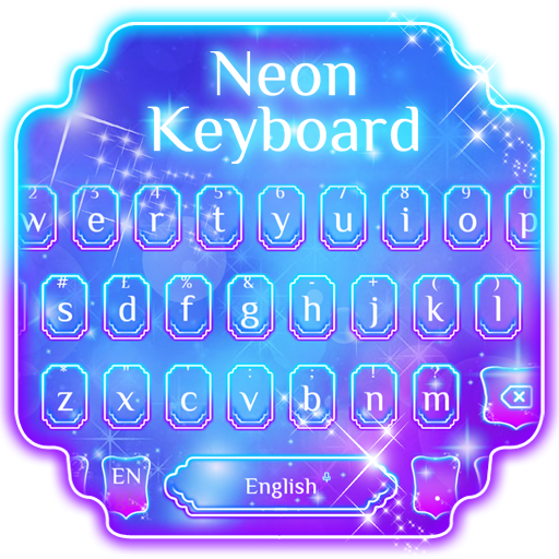 Blue Purple Neon Keyboard Theme icon
