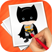 Mini superhero coloring game icon