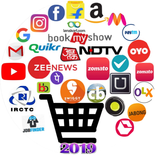 All in one: Shopping, Sport, News,Food, Social etc icon