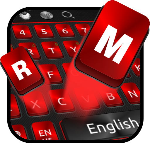 Metal Black Red Keyboard Theme icon