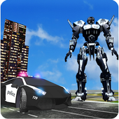 Police Transformation Robot: Police Car Robot Wars icon