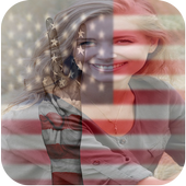 USA Flag And Stickers With photo profile 2018 icon