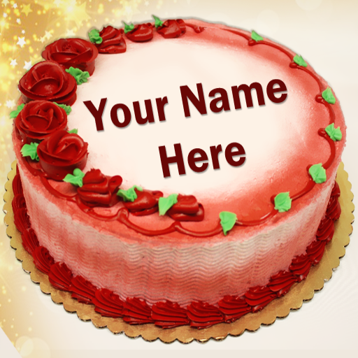 Write Name on Birthday Cake icon