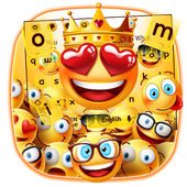 Glossy Emoji Keyboard Theme- Gif, Wallpapers icon