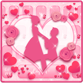 Pink Love Valentine Keyboard Theme icon