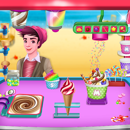 Ice Cream Beach Cart: Ice Popsicle Shop Games icon