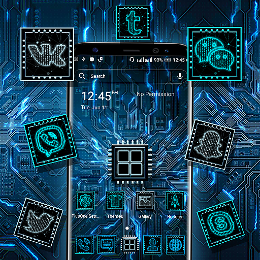 Hi-tech Circuit Launcher Theme icon