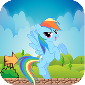 My little runner unicorn pony icon