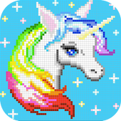 Coloring Unicorn Book Sandbox Color By Number Page icon