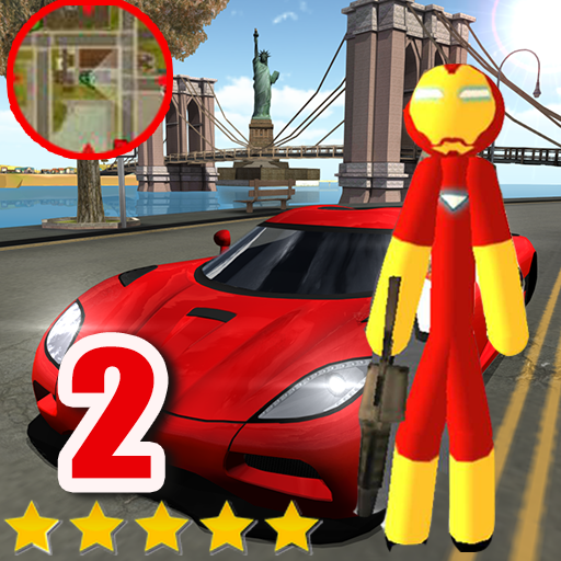 Us Iron Stickman Rope Hero Speed Gang star Crime ! أيقونة